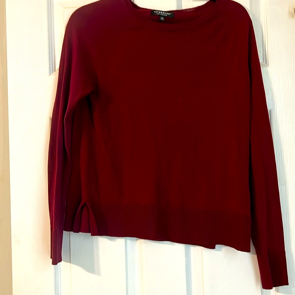 Liverpool sweater size: XS, Color: Red Velvet, never worn